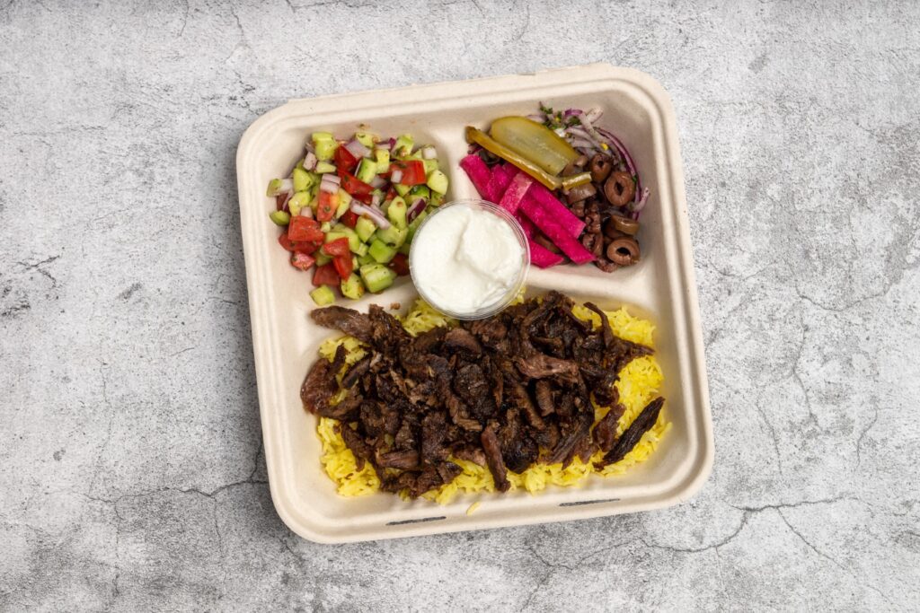 Shawarma Plate Grass Fed Beef and Rice 2